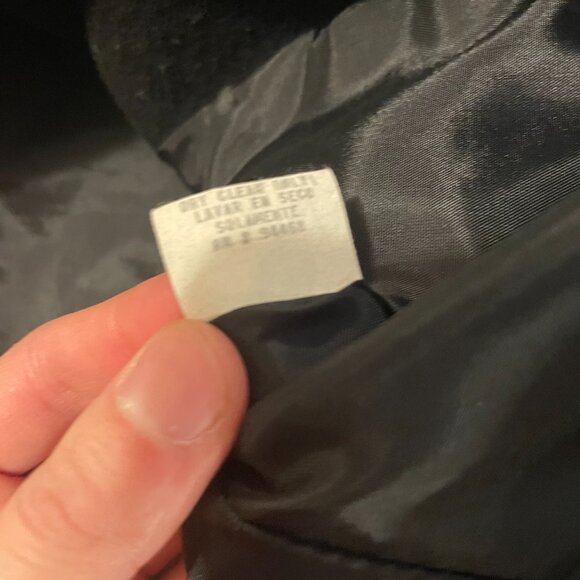 1990s 100% wool black blazer dress coat from Donnybrook -  Made in russia - Picture 10 of 11